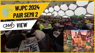 Scrollable 360 view of Pair Semifinal 2 at World Jigsaw Puzzle Championship 2024 4K [upl. by Arataj]