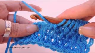 Tunisian Crochet Double Stitch or Double Crochet [upl. by Ikir]