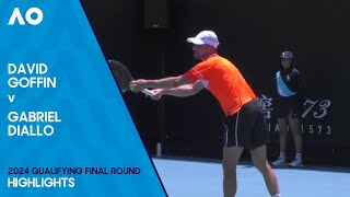 David Goffin v Gabriel Diallo Highlights  Australian Open 2024 Final Qualifying [upl. by Thorlay]