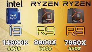 R9 9950X vs İ9 14900K VS R7 7950X AMD RYZEN ZEN 5 Ryzen 9000 series RYZEN 9700X GAMİNG TEST [upl. by Hatfield409]