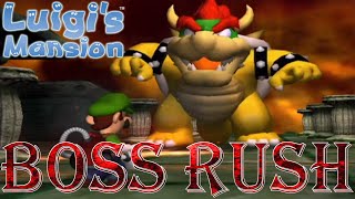 Luigis Mansion  Boss Rush PAL Hidden Mansion No Damage [upl. by Dowzall]