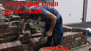 Bricklaying Small garden wall [upl. by Kristian]