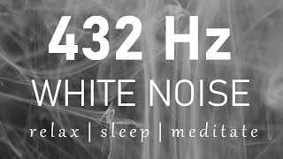 White noise 432 Hz  For sleep and meditation  10h [upl. by Lewison816]