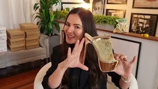 Amanda Unboxes Gold Mesh 7 Inch High Heel Platform Mule High Heel Shoes Indoor Outdoor Comparison [upl. by Mccreery]