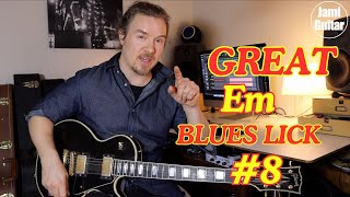 Great Blues Lick In Em Pentatonics VOL 8  Guitar Tutorial  Guitar Lesson [upl. by Thgiled]