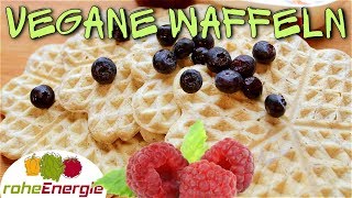 VEGANE WAFFELN REZEPT 😋 Vegan für Anfänger [upl. by Elke234]