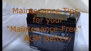 Maintenance tips for a quotMaintenanceFreequot AGM Battery for offgrid solar power systems [upl. by Ahsirk]