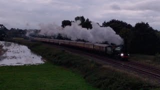 61306 Mayflower and 47810 Crewe diesel depot fly past ellerhayes bridge 91024 [upl. by Zoarah]