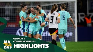 CommBank Matildas v Germany  Highlights  International Friendly [upl. by Sigismund]