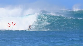 Surfing Massive Himalayas Waves North Shore Hawaii  11224 [upl. by Marozik1]