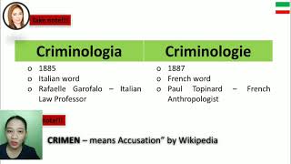 Introduction to Criminology Part 1 by Ms Ella Kristina I Ingcad Ms Keyword [upl. by Zigmund811]