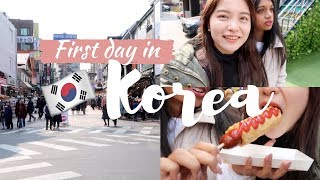 Exploring Hongdae Street Food  Best Cheesecake Ever 🇰🇷 Korea Vlog [upl. by Esirec809]