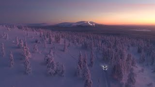 Winter Bike Tour in PallasYllästunturi National Park [upl. by Seessel]