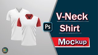 VNeck tShirt Mockup  Photoshop Tutorial [upl. by Hogg296]