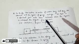 Two body oscillation  OSCILLATIONS JEE MAIN amp JEE ADVANCED Spring oscillations  iitjee jeemains [upl. by Wolfson280]