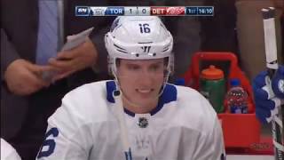 Mitch Marner Goal  2017 PreSeason Toronto Maple Leafs VS Detroit Red Wings 20170929 [upl. by Gwendolin]