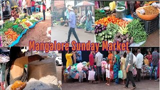 Mangalore SUNDAY MARKET I Mangalore Central Market I marketshopping shoppingvlog vlog [upl. by Theone]