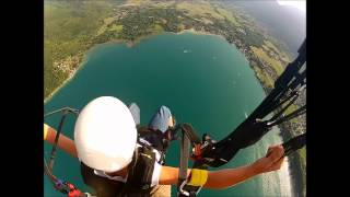 Tandem Parapente  Paraglider flight over Lake Annecy  France [upl. by Lowry]