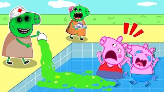 Zombie Apocalypse  Zombies Attack Peppa And George   Peppa Funny Animation [upl. by Akino]