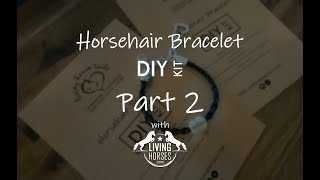 DIY Kit  PART 2 Make Your Own Horsehair Braided Bracelet with Living Horses [upl. by Annua]