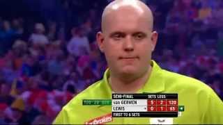 PDC World Darts Championship 2014  Semi Final  van Gerwen VS Lewis [upl. by Chloris]