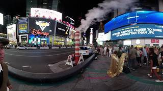 Vuze 3D 4K 360° VR New York  Times Square night time [upl. by Cirri]