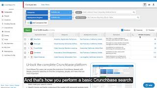 How to Do a Basic Search on Crunchbase [upl. by Ennairak]