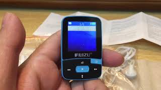 RUIZU X50 Bluetooth Mp3 Player review  English [upl. by Atterahs]