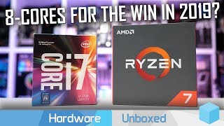 Ryzen 7 1800X vs Core i7 7700K 4 Intel Cores vs 8 AMD Cores in 2019 [upl. by Emory]