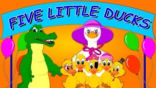 Five Little Ducks  Best Nursery Rhymes  WooHoo Rhymes [upl. by Namron]