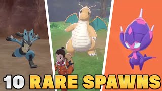 10 RARE Pokemon Spawn Locations in The Crown Tundra DLC for Sword and Shield [upl. by Sirtaeb]