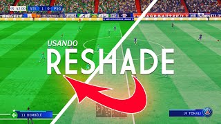 INSTALANDO E CONFIGURANDO RESHADE NO FIFA GRAMADO COM UPGRADE FIFA 22  TUTORIAL  RESHADE [upl. by Wanfried]