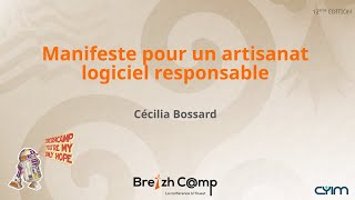 Manifeste pour un artisanat logiciel responsable Cécilia Bossard [upl. by Llenreb733]