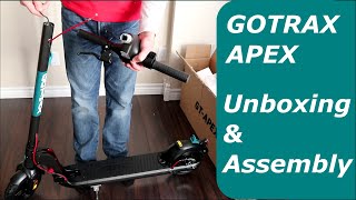 GOTRAX APEX unboxing and assembly GT APEX [upl. by Asaret]