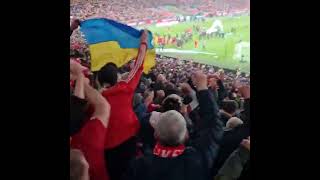 Liverpool fc fans sing One Kiss by Dua Lipa at Wembley [upl. by Iraj]