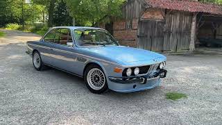 BMW 30 CSi  E9 Fjord Blue 1972  Oldenzaal Classics [upl. by Cathrin]