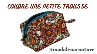 Coudre une petite trousse sans biais  Tuto Couture Madalena [upl. by Esirehc272]