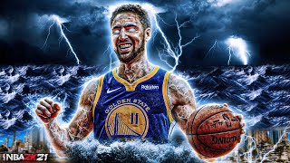 NBA 2K21 KLAY THOMPSON BUILD 99 3 POINT LOCKDOWN BUILD BEST 2 WAY SHARPSHOOTER 2K21 [upl. by Ronen561]