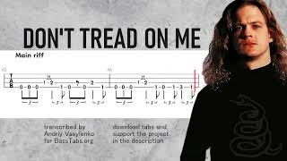 Metallica Don’t Tread on Me ISOLATED BASS  TABS [upl. by Cleveland467]