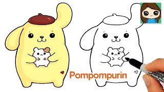 How to Draw Pompompurin Easy  Sanrio [upl. by Ariamo]