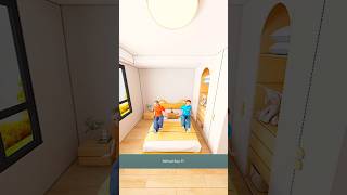 Papa got a luxurious bedroom made for both the daughters💥 shorts luxury 3danimation housedesign [upl. by Urson]