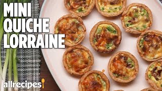 Mini Quiche Lorraine Recipe  How to Make Quiche Tarts  Hosted at Home [upl. by Sharla]