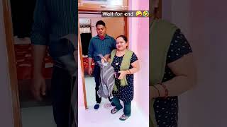 Aada pavi 🤣🤪 wait for end 🤪🤣 comedy funny couple family trending ytstudio husbandwifecomedy [upl. by Uahc]