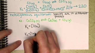 Chem162 Writing Equilibrium Constant Expressions Heterogeneous Equilibrium 142 [upl. by Rankin178]