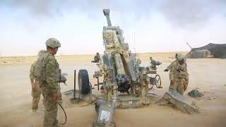 US Army Field Artillery Conducts Strikes Against ISIS [upl. by Holzman560]