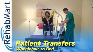 How to use a Hoyer Patient Lift to transfer a patient from their Wheelchair to a Bed [upl. by Goerke]