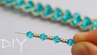 How to make a beautiful heart shaped beaded bracelet DIY [upl. by Sena]