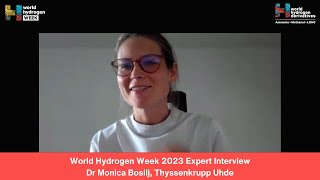 World Hydrogen Week  Expert Interview Dr Monika Bosilj Thyssenkrupp Uhde [upl. by Labaw959]