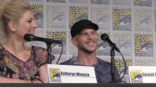 VIKINGS Panel SDCC Gustaf Skarsgård delights fans with Floki Giggle [upl. by Vogele]