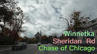 Driving from Winnetka along Sheridan Rd to Chase of Chicago [upl. by Galasyn]